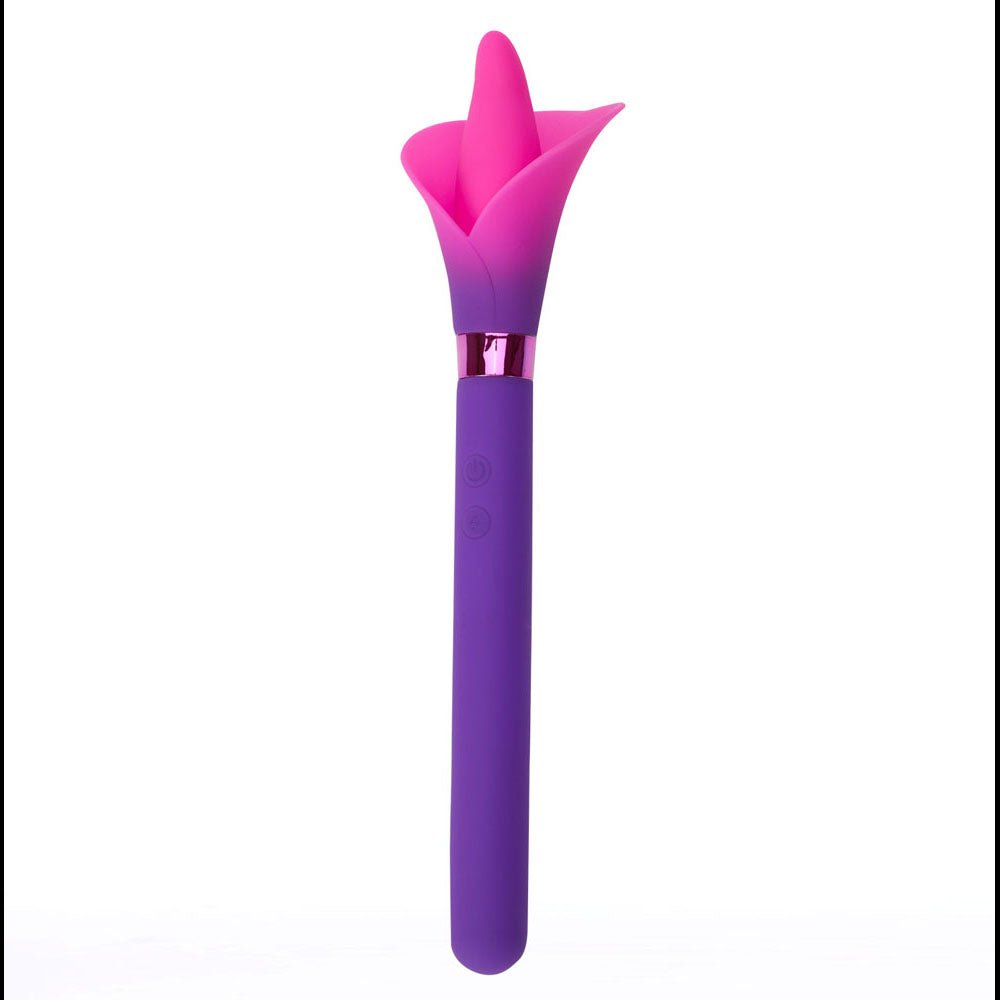 Maia VALA - Purple - Purple/Pink 22.2 cm USB Rechargeable Flower Vibrator - Silk and Sin