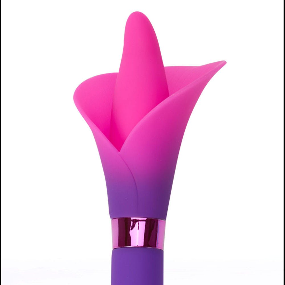 Maia VALA - Purple - Purple/Pink 22.2 cm USB Rechargeable Flower Vibrator - Silk and Sin