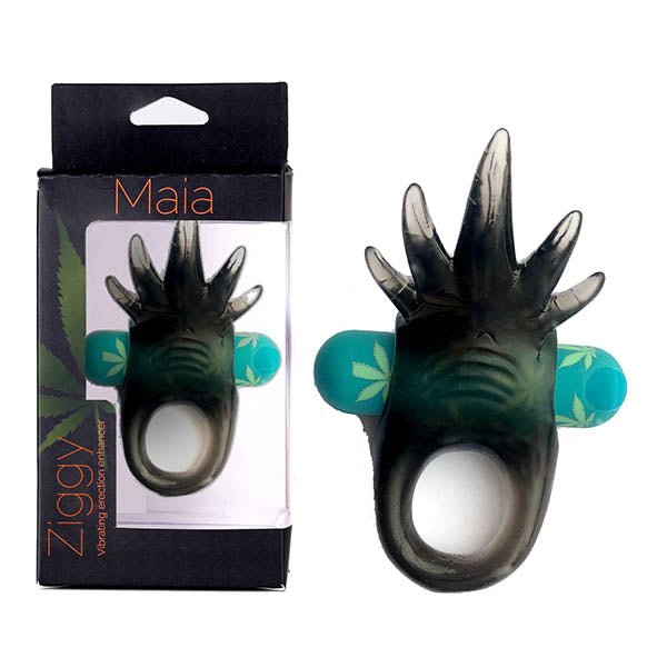 Maia Ziggy - Hemp Green USB Rechargeable Vibrating Cock Ring - Silk and Sin
