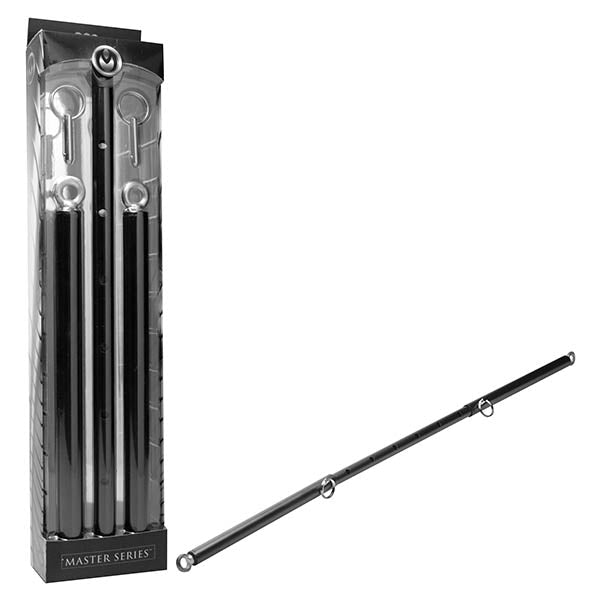 Master Series Black Steel Adjustable Spreader Bar - Black Metal Spreader Bar Restraint - silkandsin