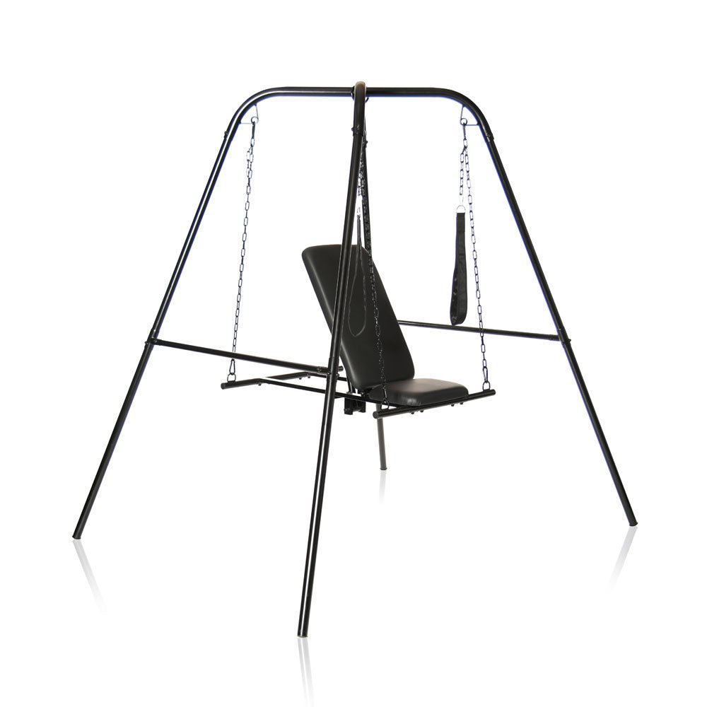Master Series Throne - Adjustable Sex Sling with Stand - Silk and Sin