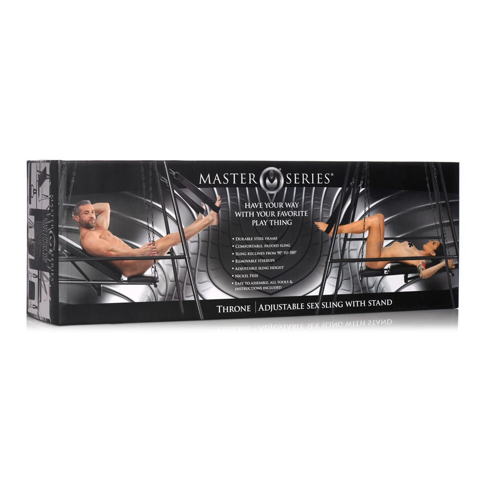 Master Series Throne - Adjustable Sex Sling with Stand - Silk and Sin