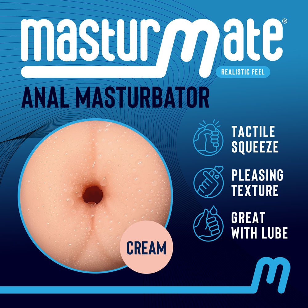 Masturmate - Butt - Cream - Flesh Anal Stroker - Silk and Sin