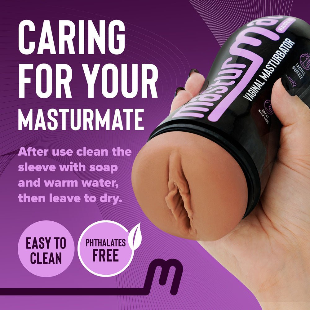 Masturmate - Vagina - Mocha - Brown Vagina Stroker - Silk and Sin