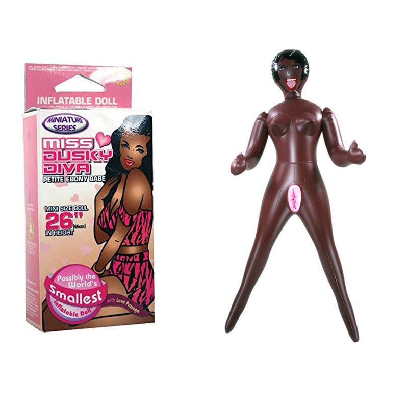 Miss Dusky Diva - Mini Inflatable Love Doll - Silk and Sin
