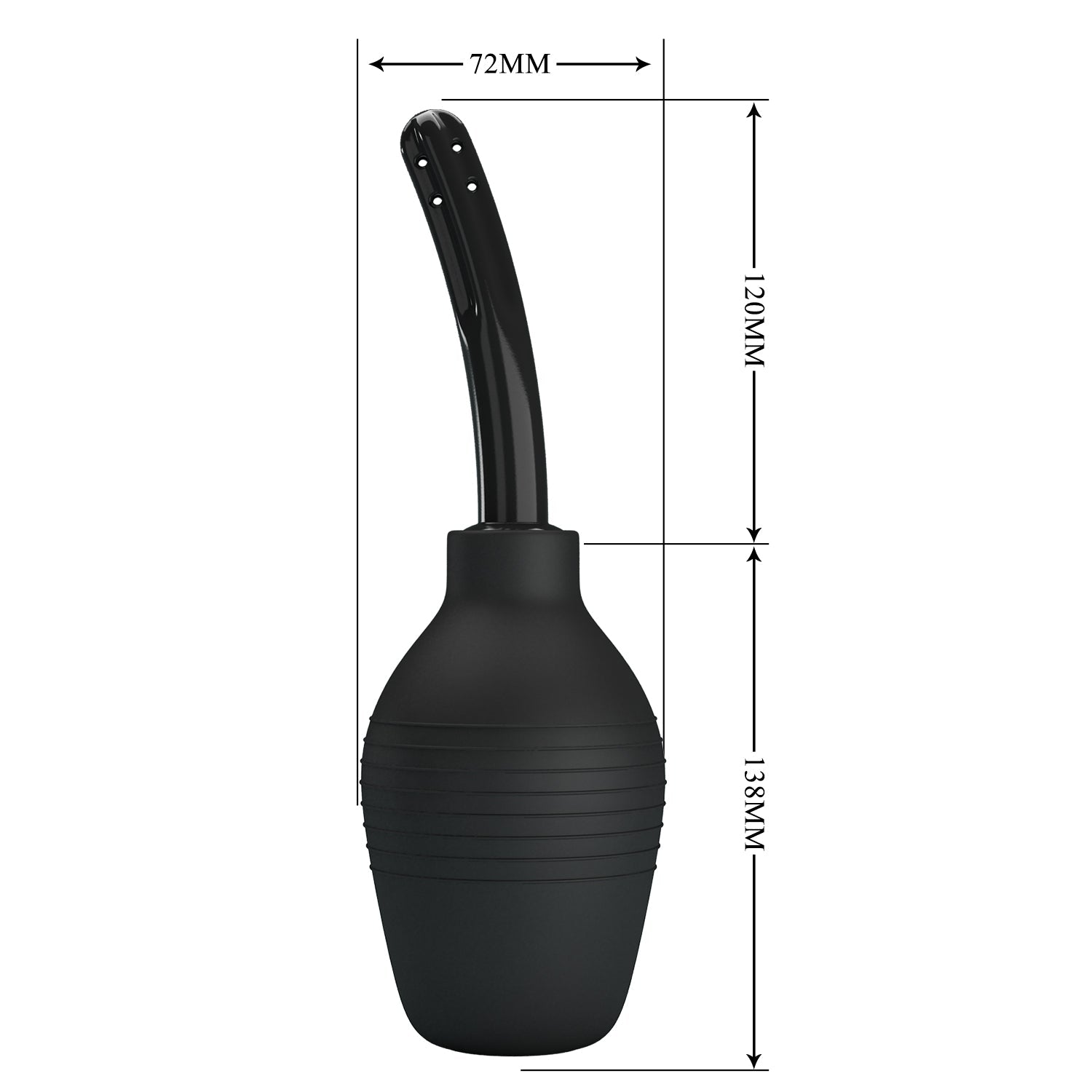 MR PLAY Anal Douche - Black - Black Unisex Douche - 310 ml Capacity - silkandsin