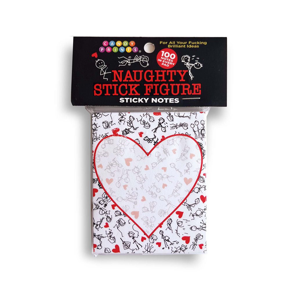 Naughty Stick Figure Sticky Notes - Novelty Sticky Notes - 100 Pack - Silk and Sin