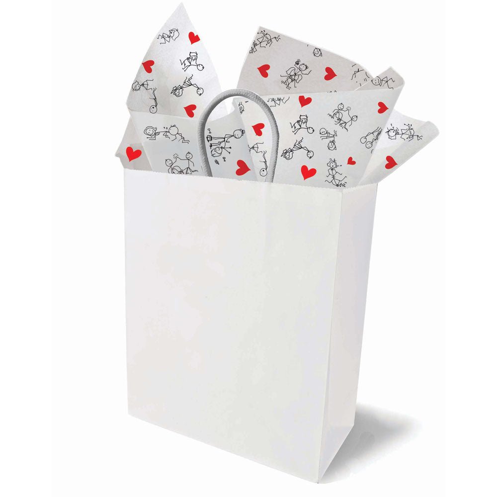 Naughty Stick Figure Tissue Paper Sheets - Novelty Decoration Sheets - 6 Pack - Silk and Sin