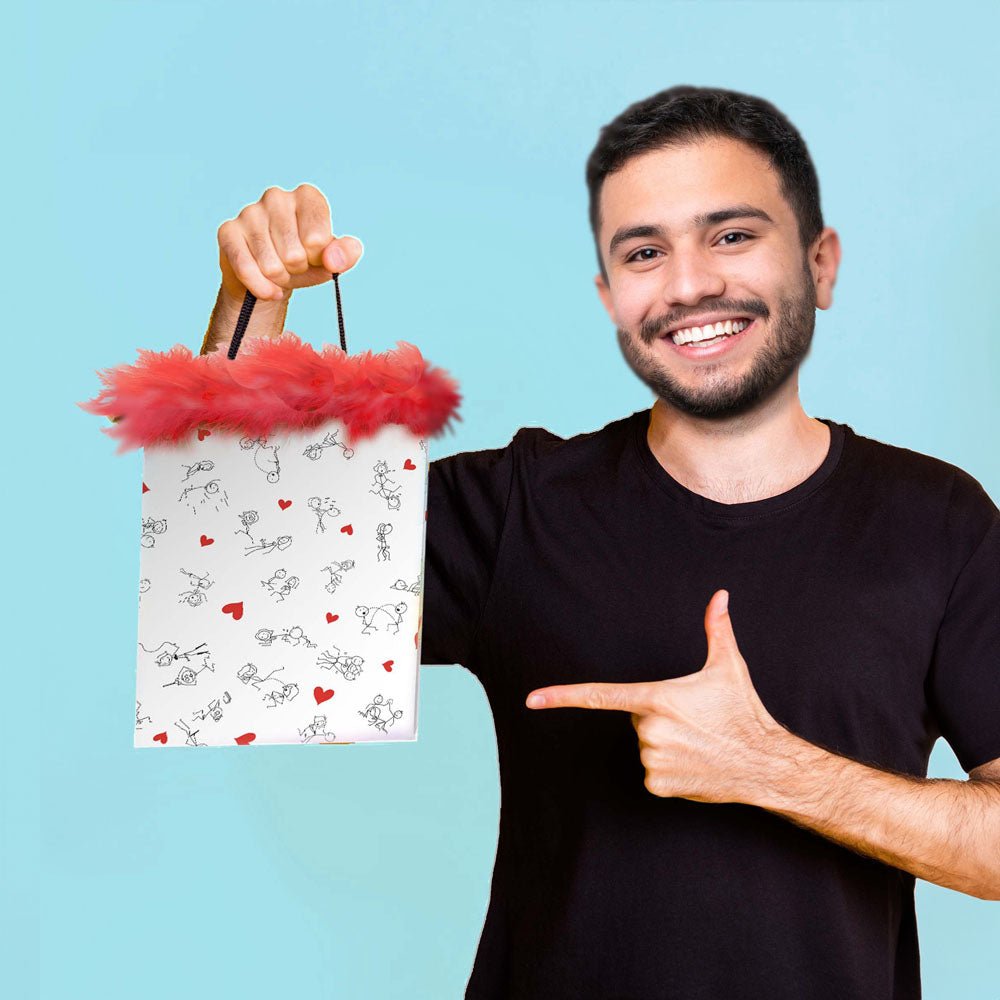 Naughty Stick Figures Gift Bag - Novelty Gift Bag - Silk and Sin