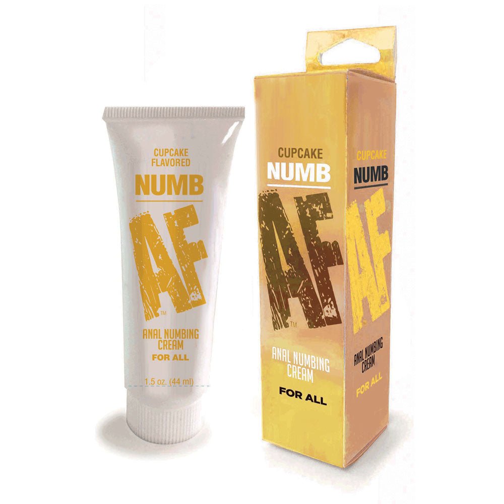Numb AF - Cupcake - Cupcake Flavoured Anal Numbing Cream - 44 ml Tube - silkandsin
