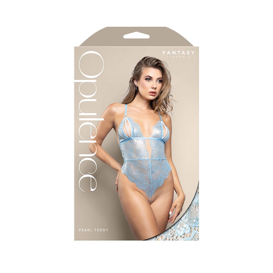 OPULENCE Pearl Teddy ML - Light Blue - M/L Size - Silk and Sin