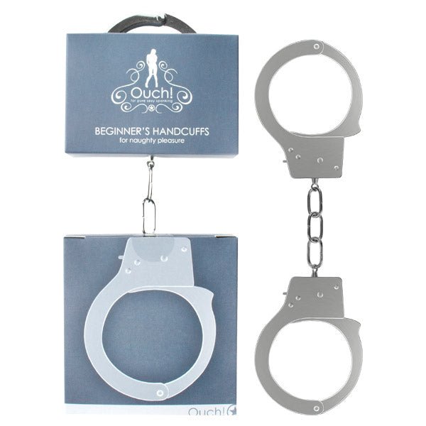 Ouch Beginner's Handcuffs - Metal Restraints - Silk and Sin