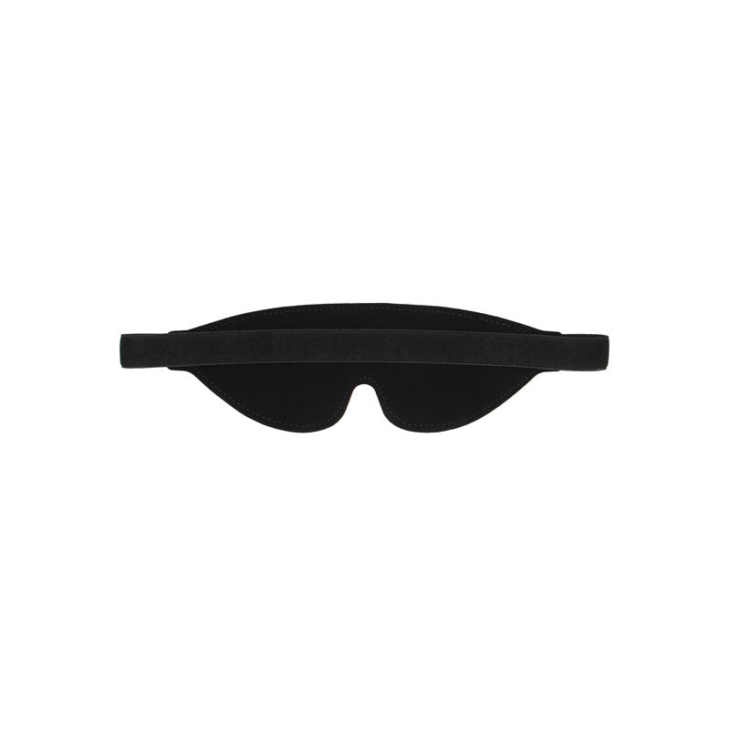 OUCH! Black & White Bonded Leather Eye - Mask ''Ouch'' - Black Eye Restraint - silkandsin