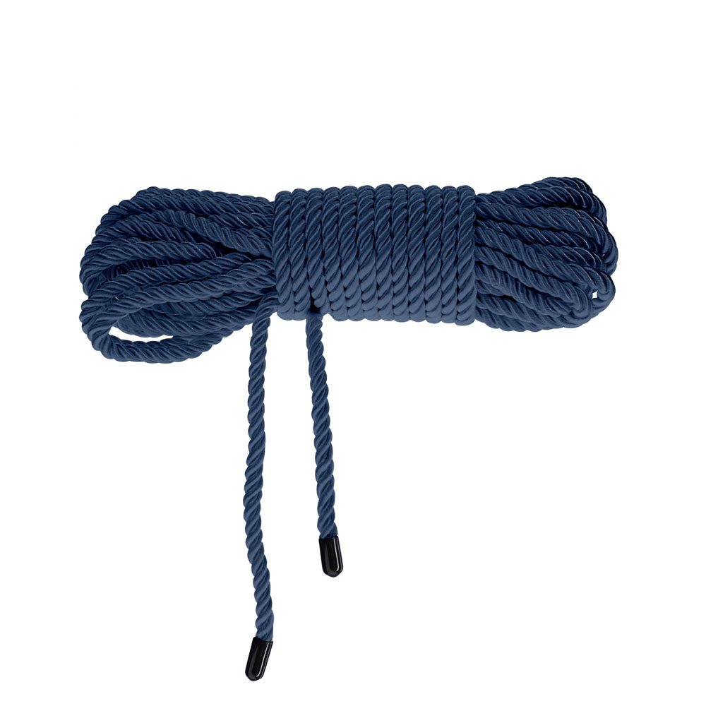 OUCH! Bondage Rope - 10 M - Navy Blue - Navy Blue Nylon Bondage Rope - 10 metre Length - Silk and Sin