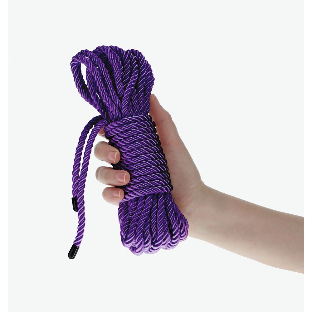 OUCH! Bondage Rope - 10 M - Purple - Purple Nylon Bondage Rope - 10 metre Length - Silk and Sin