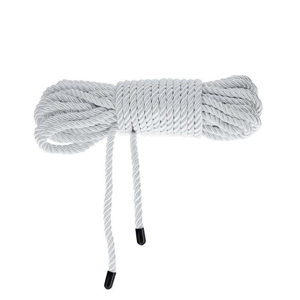 OUCH! Bondage Rope - 10 M - Silver - Silver Nylon Bondage Rope - 10 metre Length - Silk and Sin