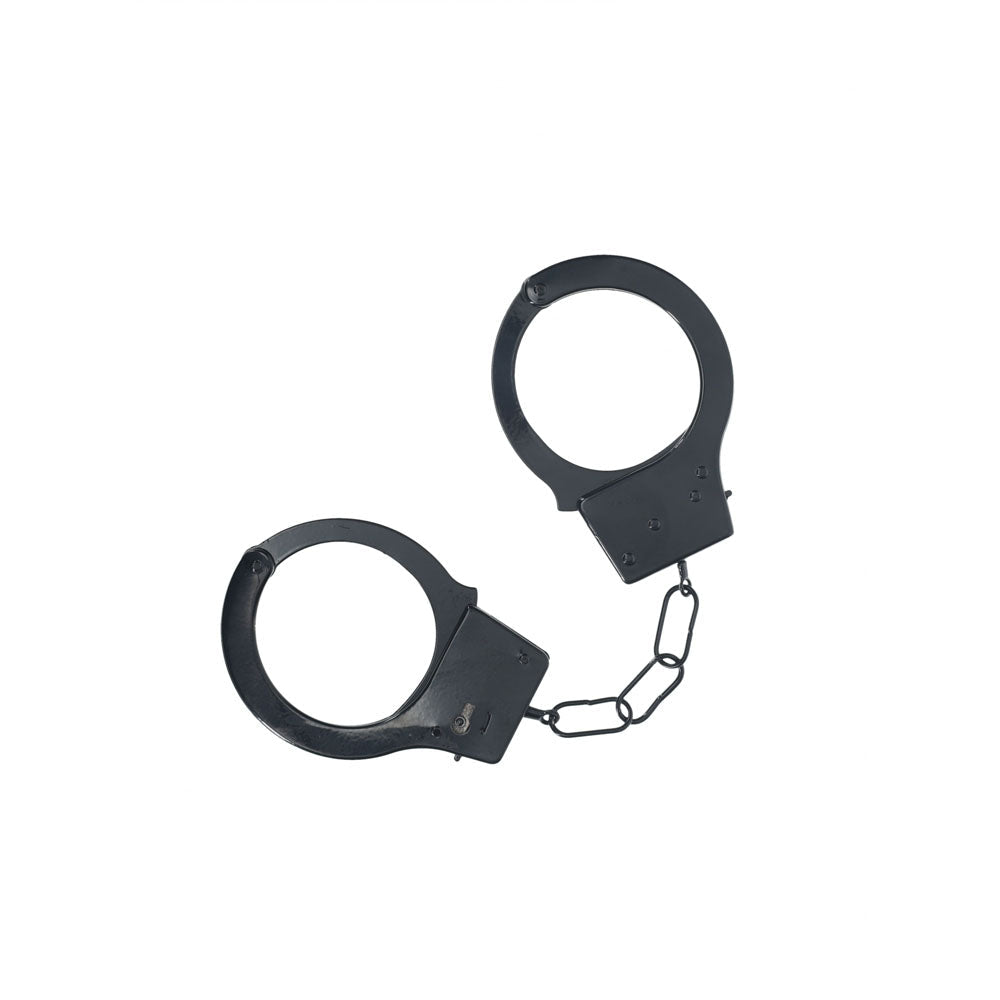 OUCH! Classic Metal Cuffs - Black - Black Restraints - Silk and Sin