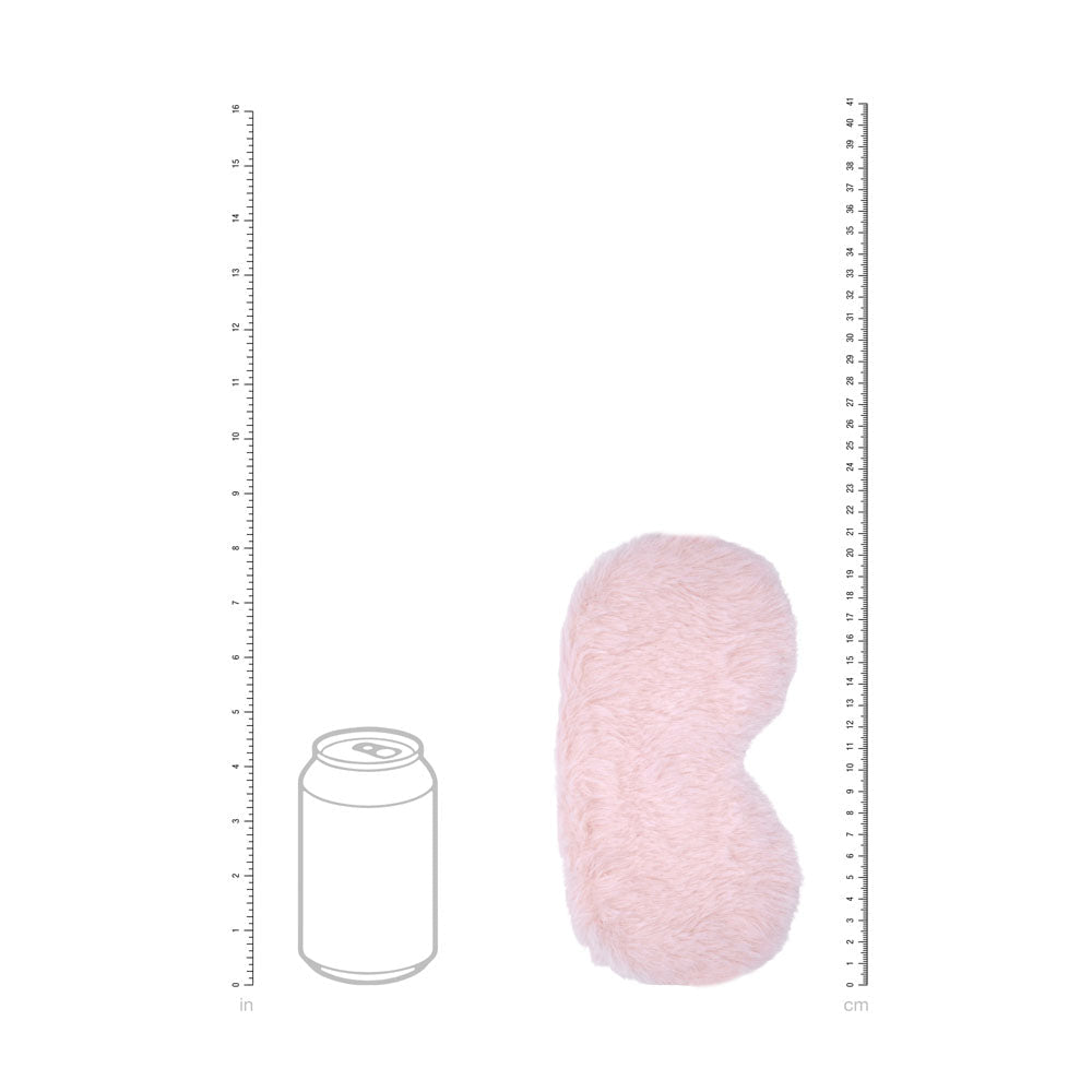OUCH! Fluffy Mask - Powder Pink - Pink Fluffy Eye Mask - Silk and Sin