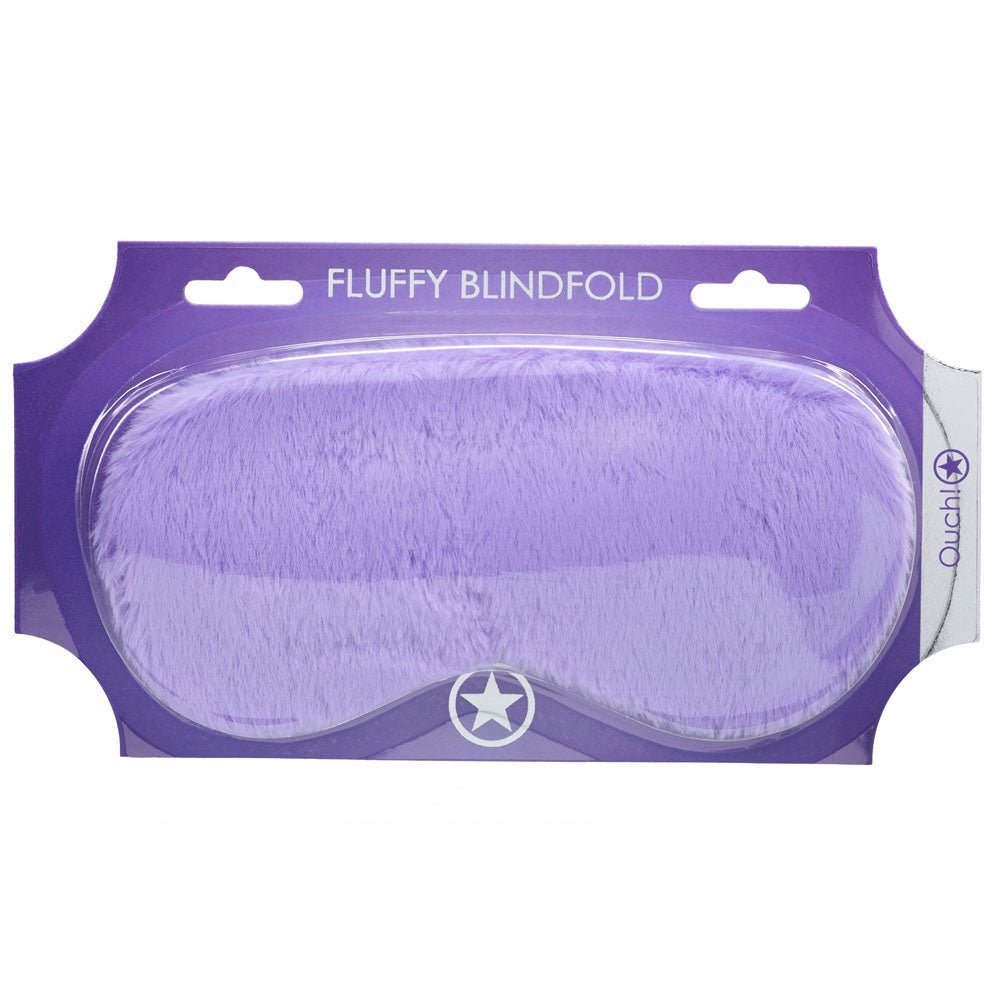 OUCH! Fluffy Mask - Purple - Purple Fluffy Eye Mask - Silk and Sin