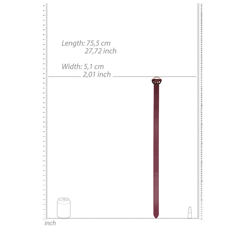OUCH! Halo - Thigh Cuffs - Burgundy Leg Restraints - silkandsin
