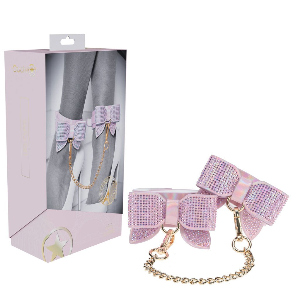 OUCH! Paris Collection - Leg Cuffs - Pink Restraints - silkandsin