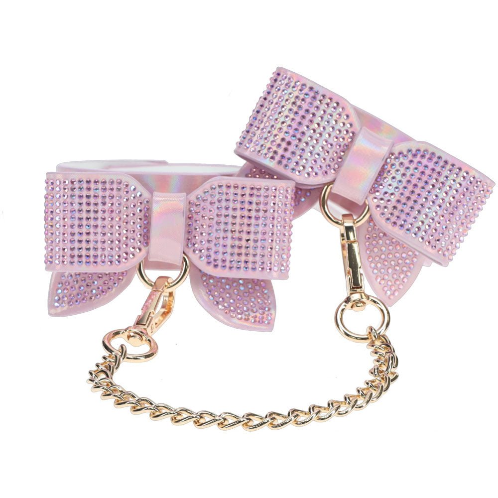 OUCH! Paris Collection - Leg Cuffs - Pink Restraints - silkandsin