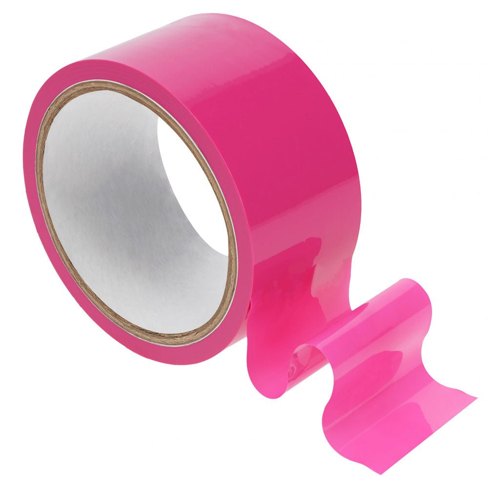 OUCH! PVC Non-Stick Tape - Pink - Pink Bondage Tape - 20 metre Length - Silk and Sin