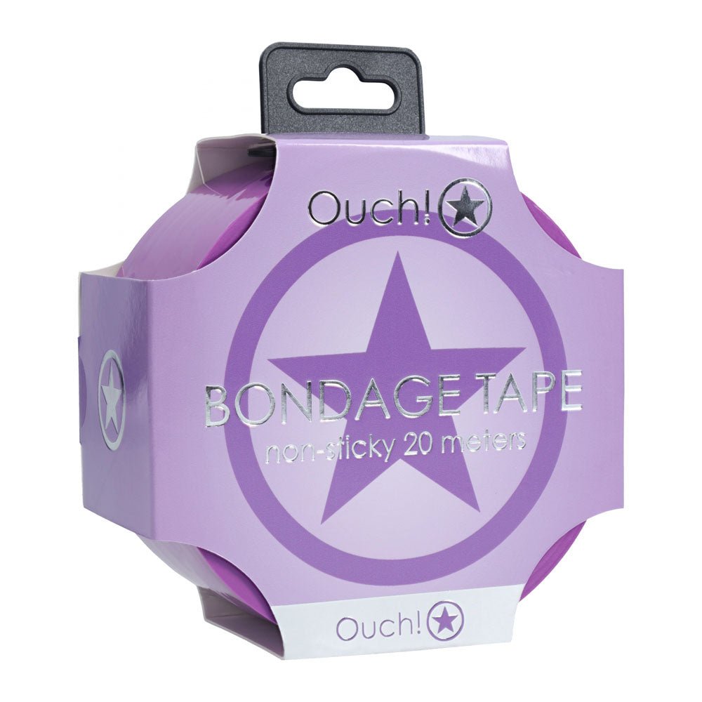 OUCH! PVC Non-Stick Tape - Purple - Purple Bondage Tape - 20 metre Length - Silk and Sin