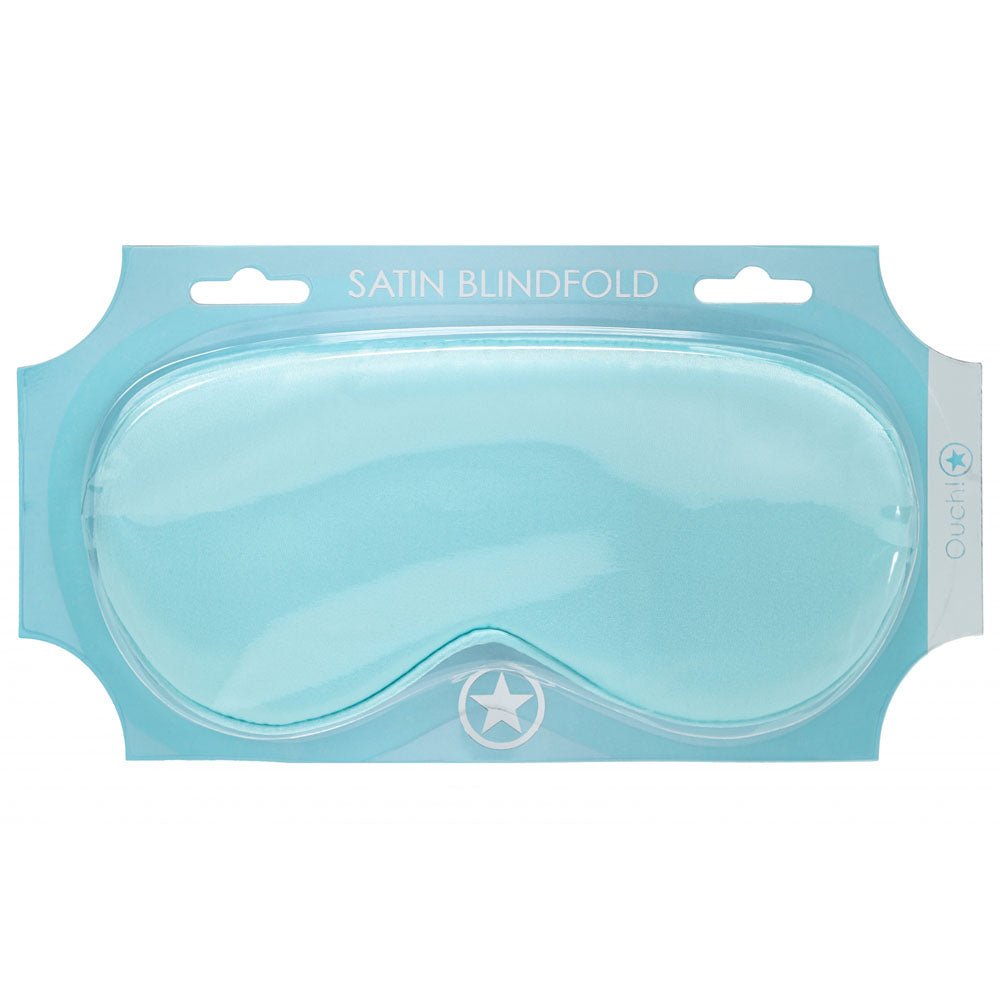 OUCH! Satin Mask - Powder Blue - Powder Blue Eye Mask - Silk and Sin