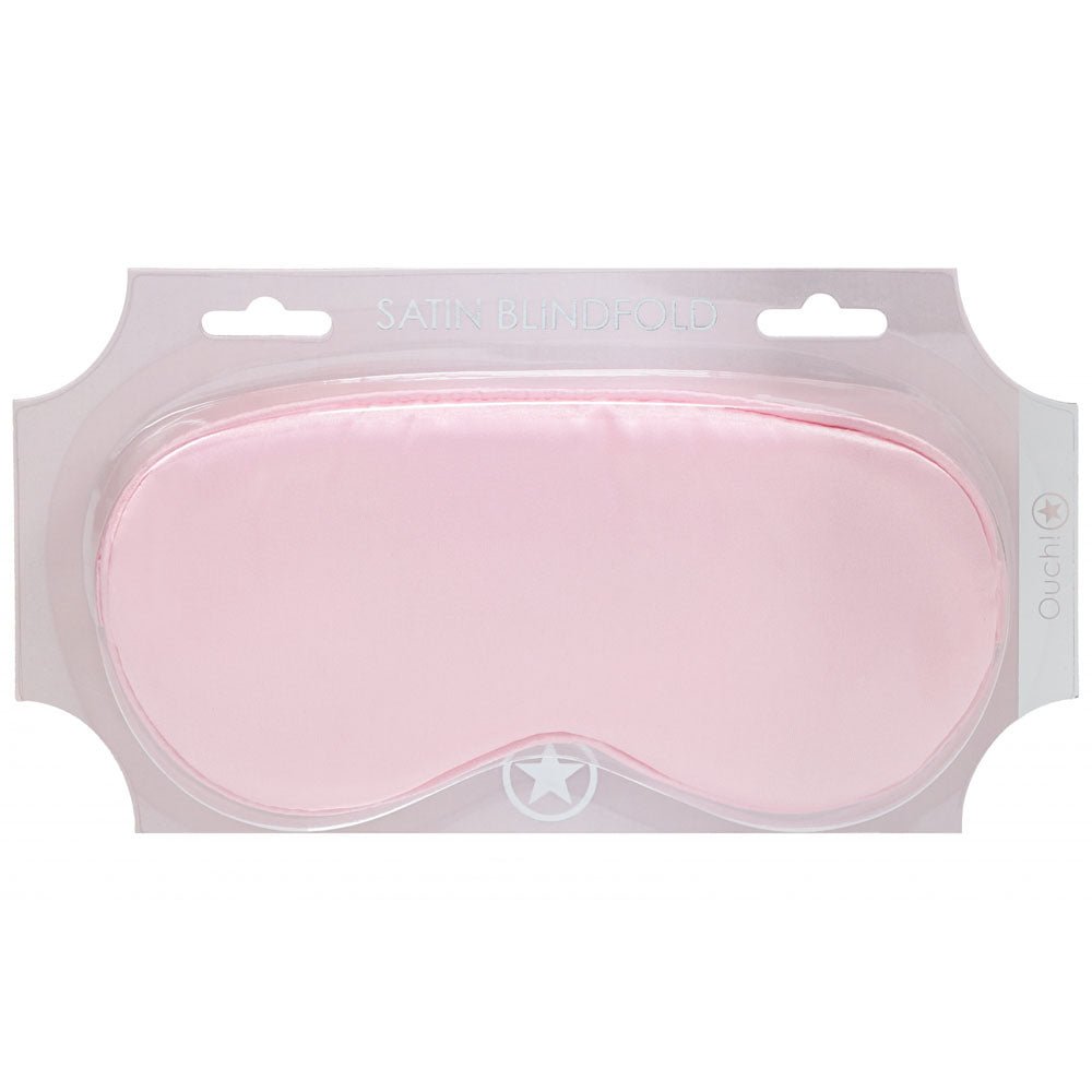 OUCH! Satin Mask - Powder Pink - Powder Pink Eye Mask - Silk and Sin