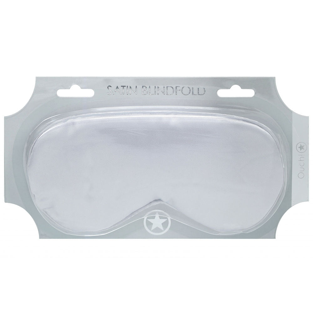 OUCH! Satin Mask - Silver - Silver Eye Mask - Silk and Sin