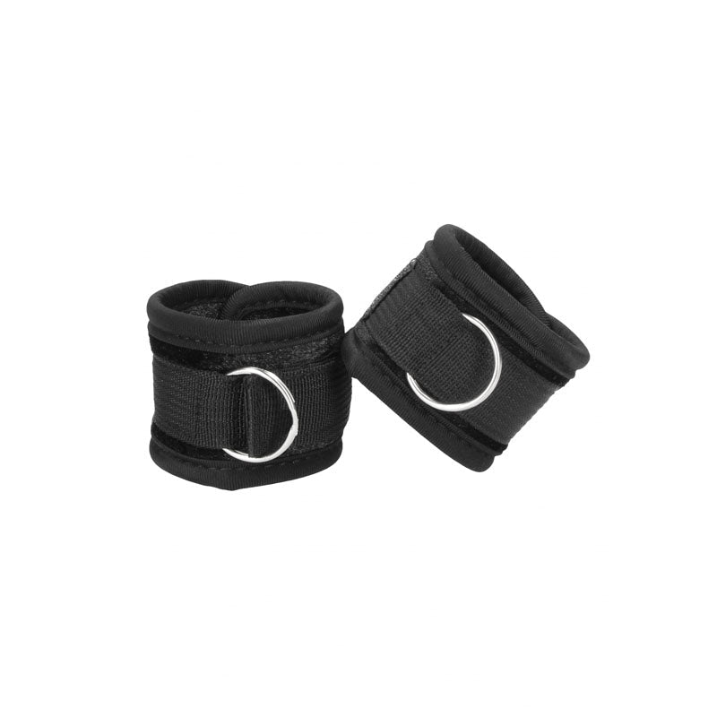 OUCH! Velvet & Velcro Adjustable Handcuffs - Black Restraints - Silk and Sin