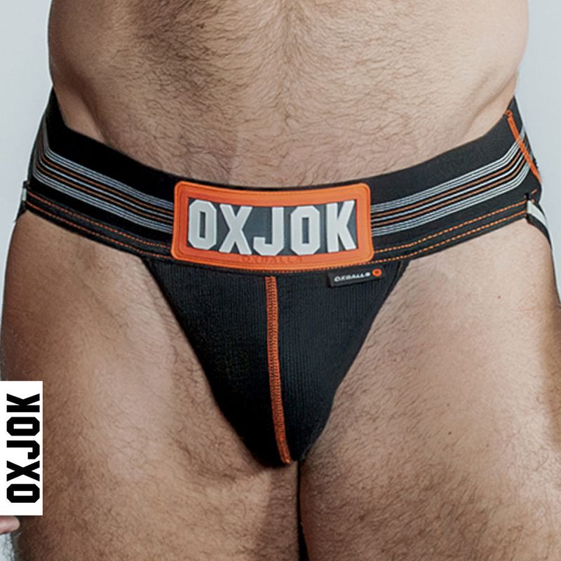 Oxballs Slingjock Upthrust Slider-Strap Jock Black Iron - Silk and Sin