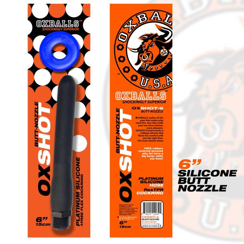 Oxshot Butt Nozzle 6in Shower Hose - Silk and Sin