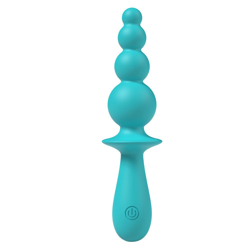 Party Up EVAJANE - Teal - Teal 17.1 cm USB Rechargeable Beaded Vibrator - Silk and Sin