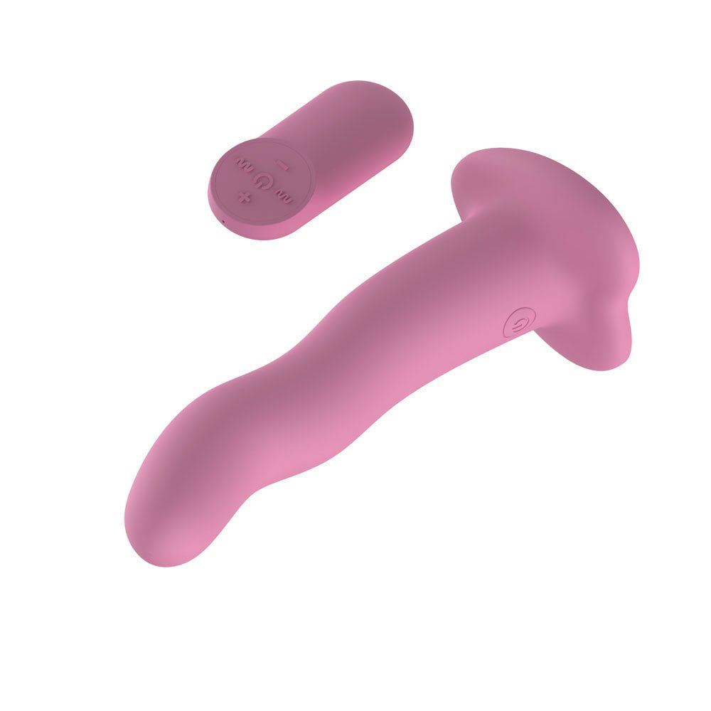 Passion Play Vibrating Dildo - Pink - Pink 18.2 cm USB Rechargeable Vibrating Dildo with Wireless Remote - silkandsin
