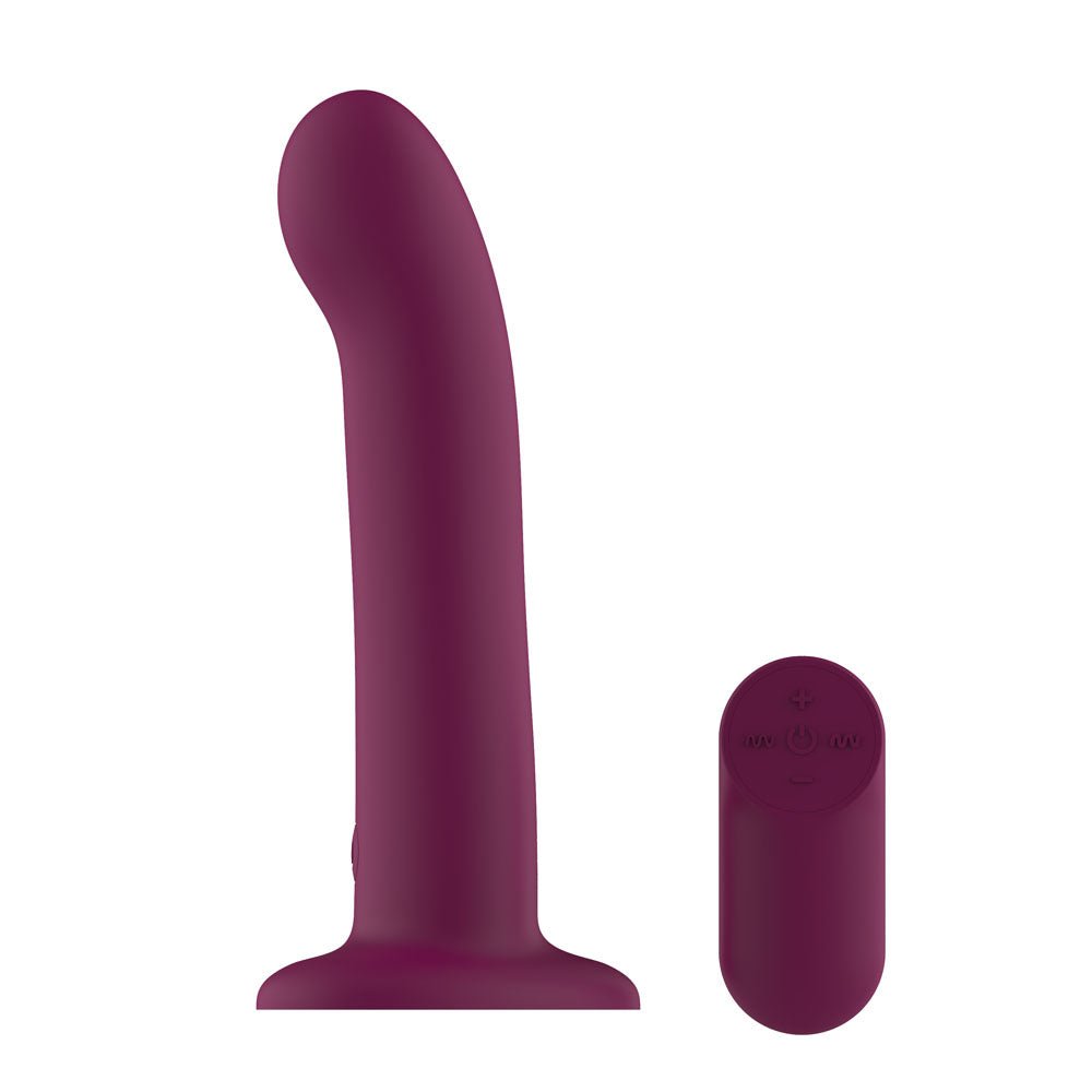 Passion Play Vibrating Dildo - Purple - Purple 18.2 cm USB Rechargeable Vibrating Dildo with Wireless Remote - silkandsin