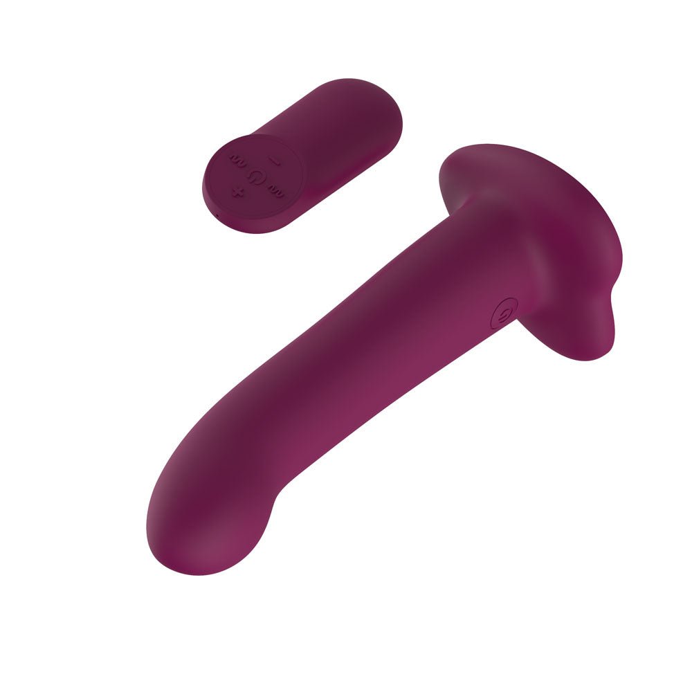 Passion Play Vibrating Dildo - Purple - Purple 18.2 cm USB Rechargeable Vibrating Dildo with Wireless Remote - silkandsin