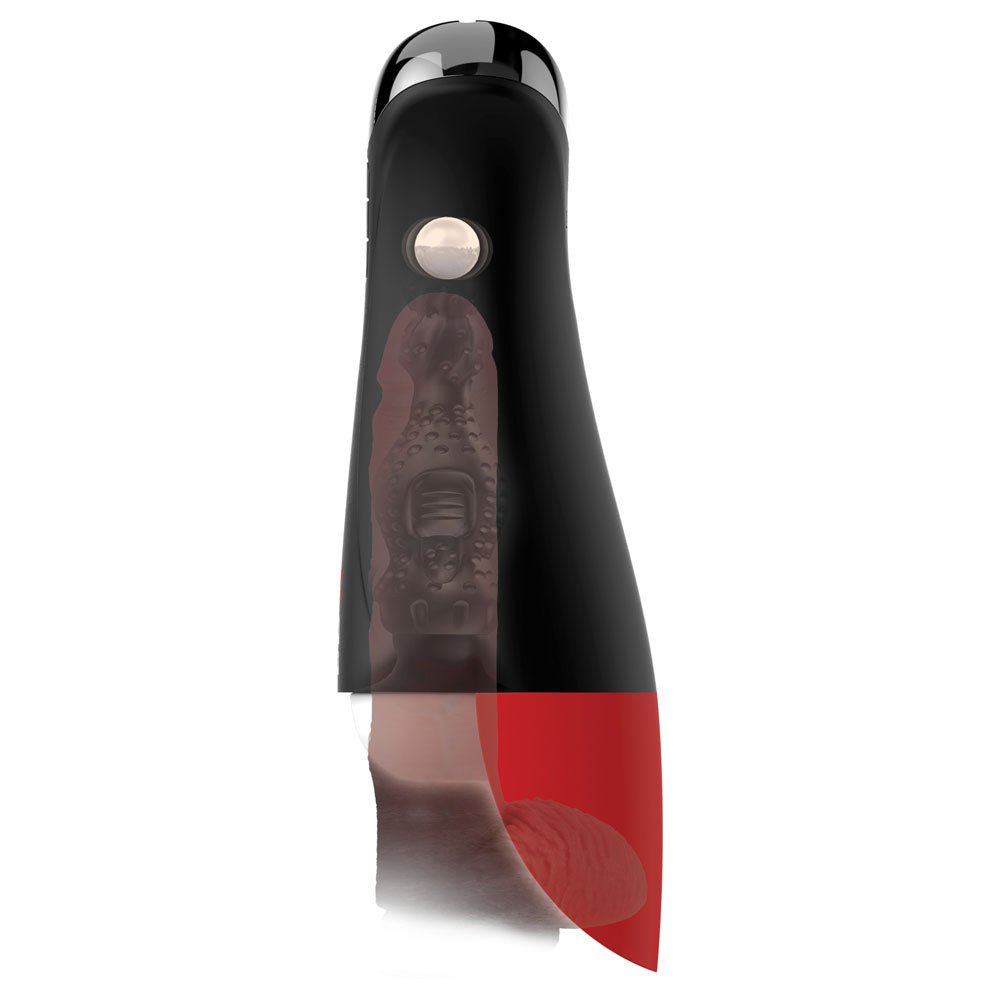 PDX Elite Fap - O - Matic Pro XL - White/Red - White USB Rechargeable Auto Stroker - silkandsin