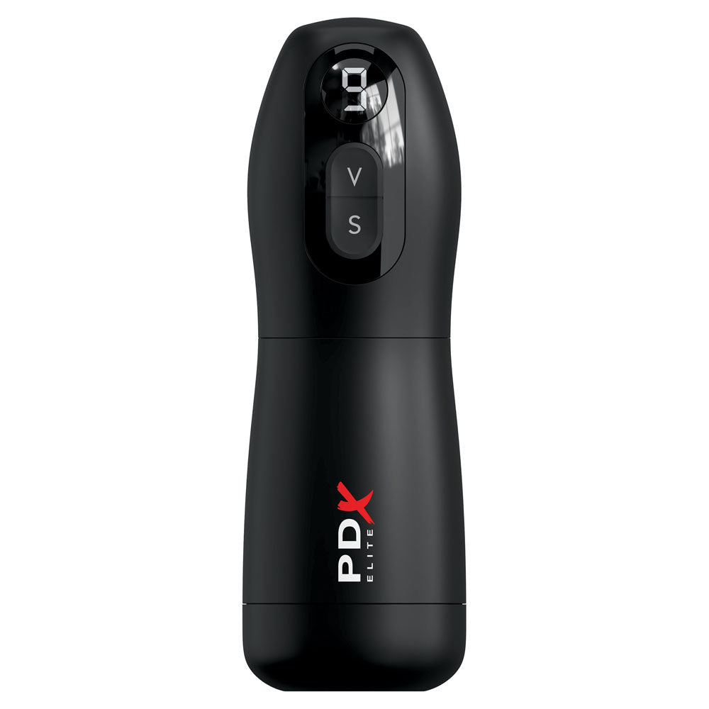 PDX Elite Suck - O - Matic - USB Rechargeable Sucking & Vibrating Masturbator - silkandsin