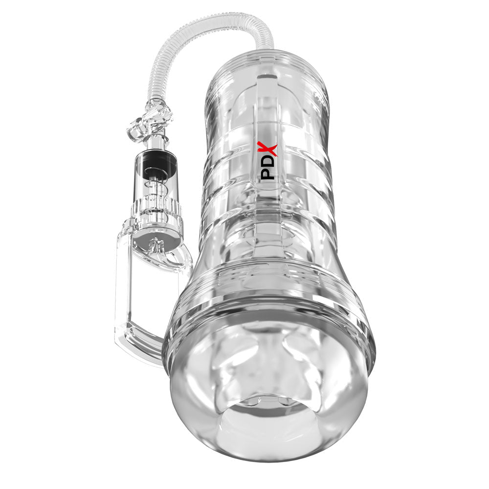 PDX Elite ViewTube Vac XXL Pump Stroker - Clear Vagina Stroker with Suction Pump - silkandsin