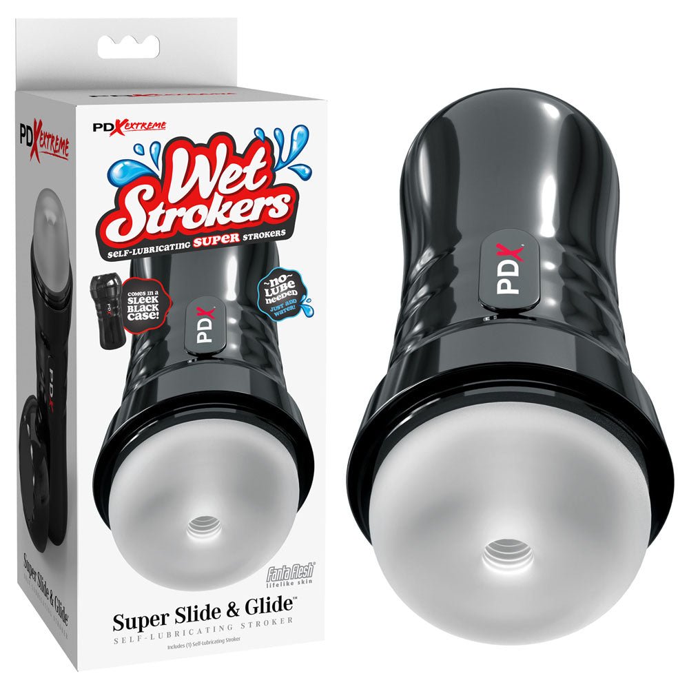 PDX Extreme Wet Strokers Super Slide & Glide - Clear Stroker - silkandsin