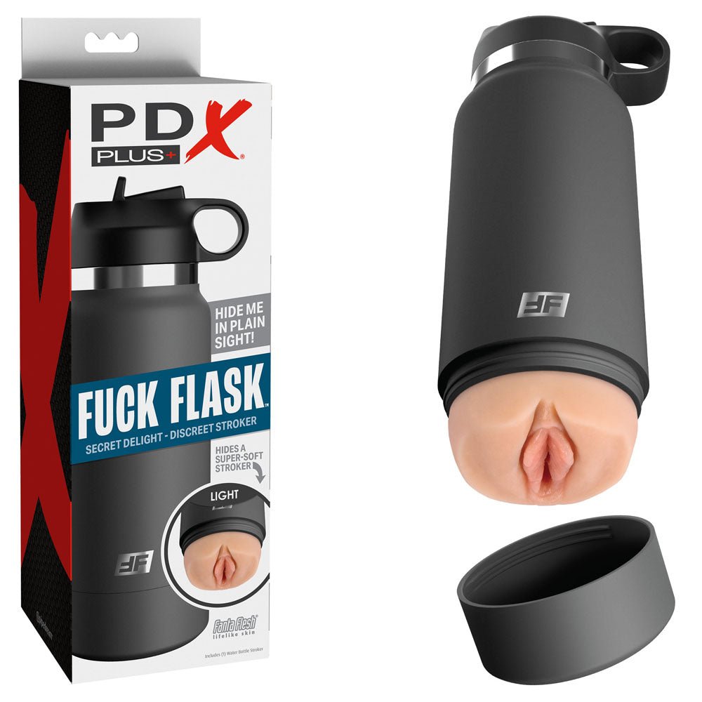 PDX Plus Fuck Flask - Secret Delight - Flesh Discreet Vagina Stroker - silkandsin