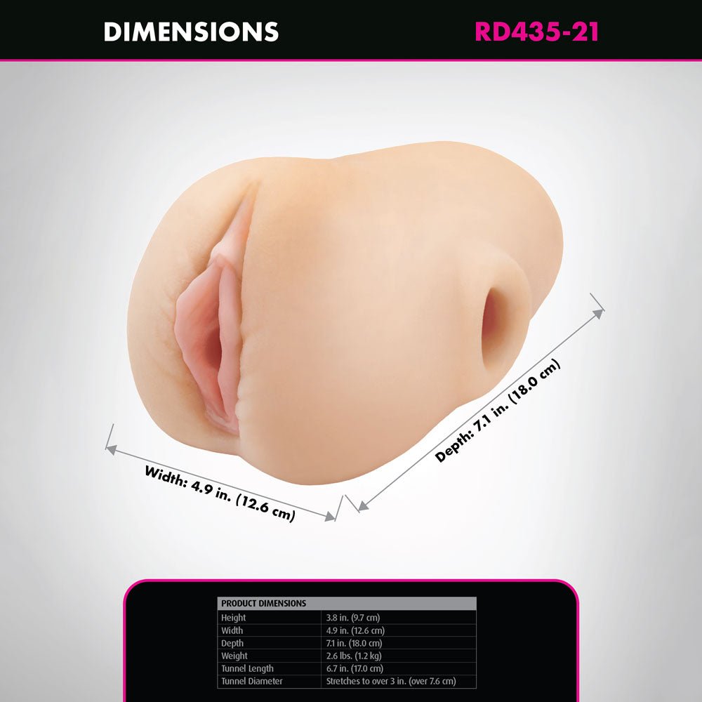 PDX Plus Pussy Pounder Squeeze Stroker - Flesh - Flesh Vagina Stroker - silkandsin
