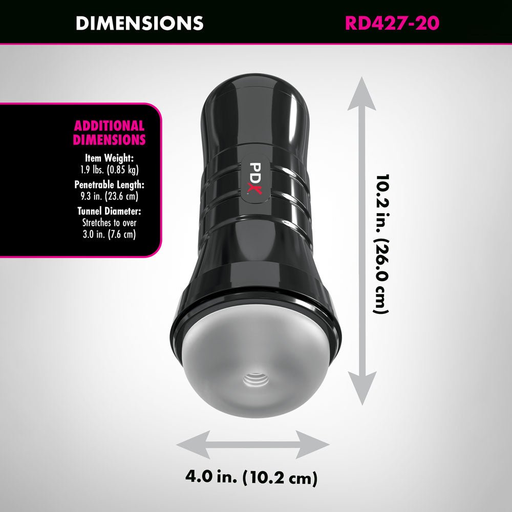 PDX Wet Pussies - Super Slide & Glide XXL - Clear Stroker - silkandsin