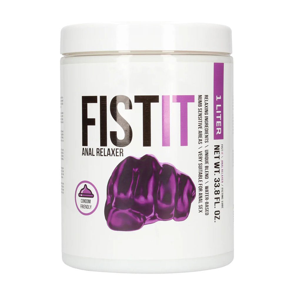 Pharmquests Fist - It Anal Relaxer - Water Based Relaxing Lubricant - 1000 ml Tub - silkandsin