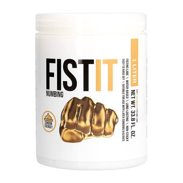Pharmquests Fist - It Numbing - Water Based Numbing Lubricant - 1000 ml Tub - silkandsin