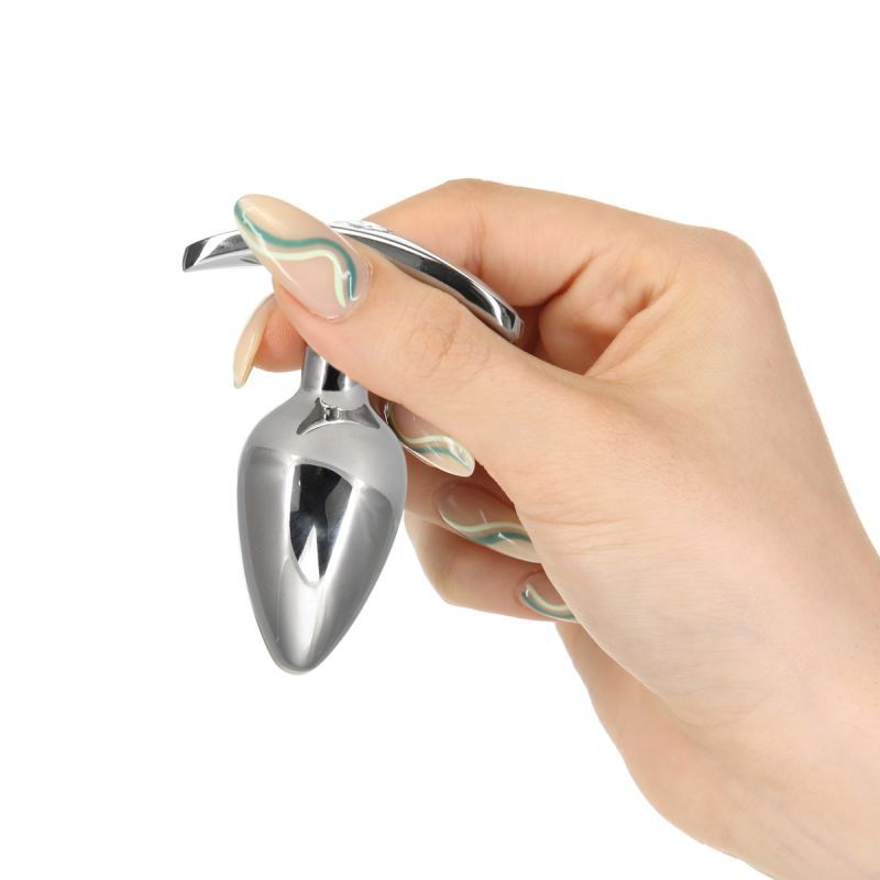 Pillow Talk Sneaky Luxurious Stainless Steel Anal Plug w Swarovski Crystal - Silk and Sin