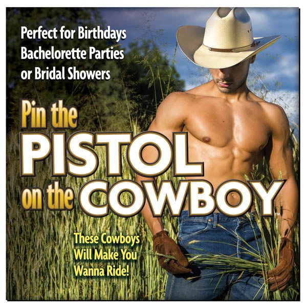 Pin The Pistol On The Cowboy - Hens Party Game - silkandsin