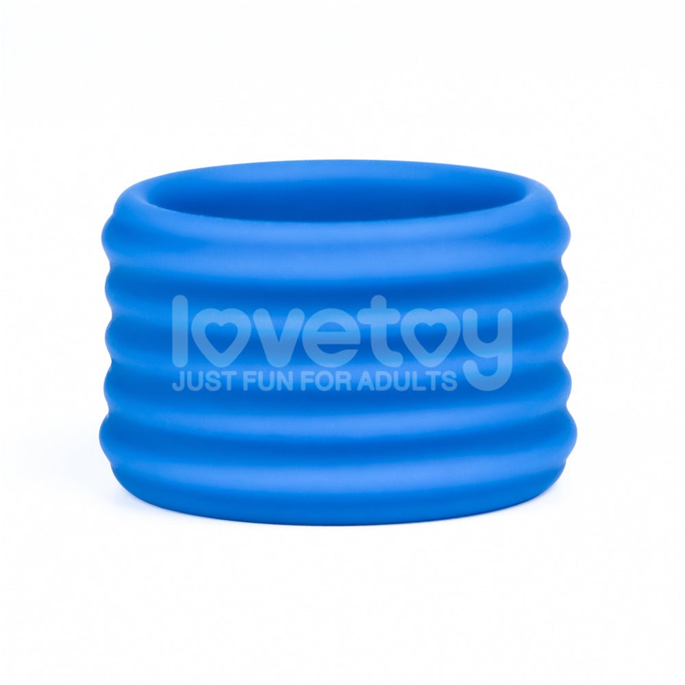 Pinnacle Pro Deep Rib Grip - Blue Cock Ring - Silk and Sin